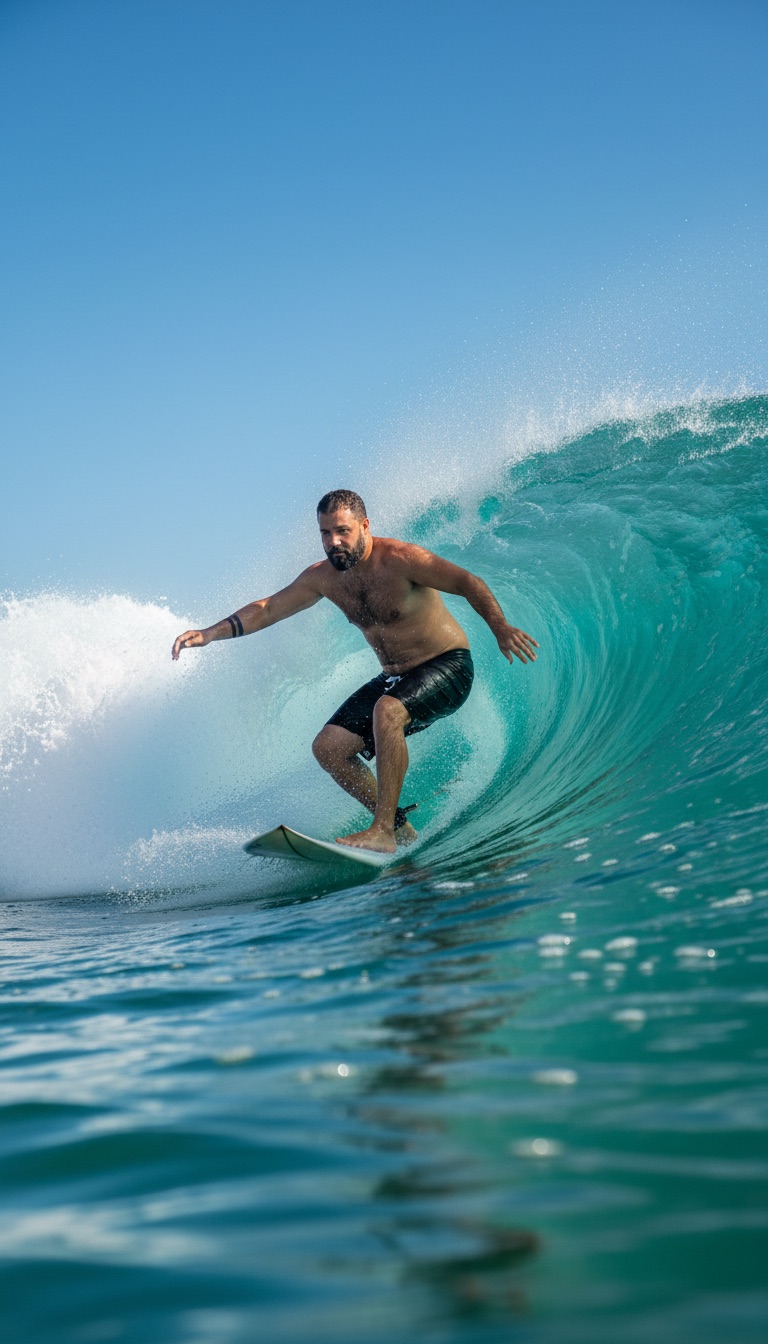 Duda Bastos surfando dentro da onda: a metáfora do dono livre